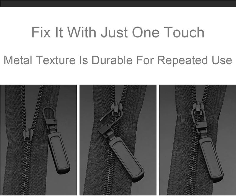 Mizeer Zipper Pull Replacement for Small Holes Zipper, Detachable Zipper Tab Repair for Clothing Jackets Boots - Image 2